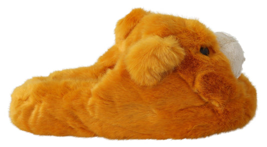 Dolce & Gabbana Sunshine Yellow Lion Slippers