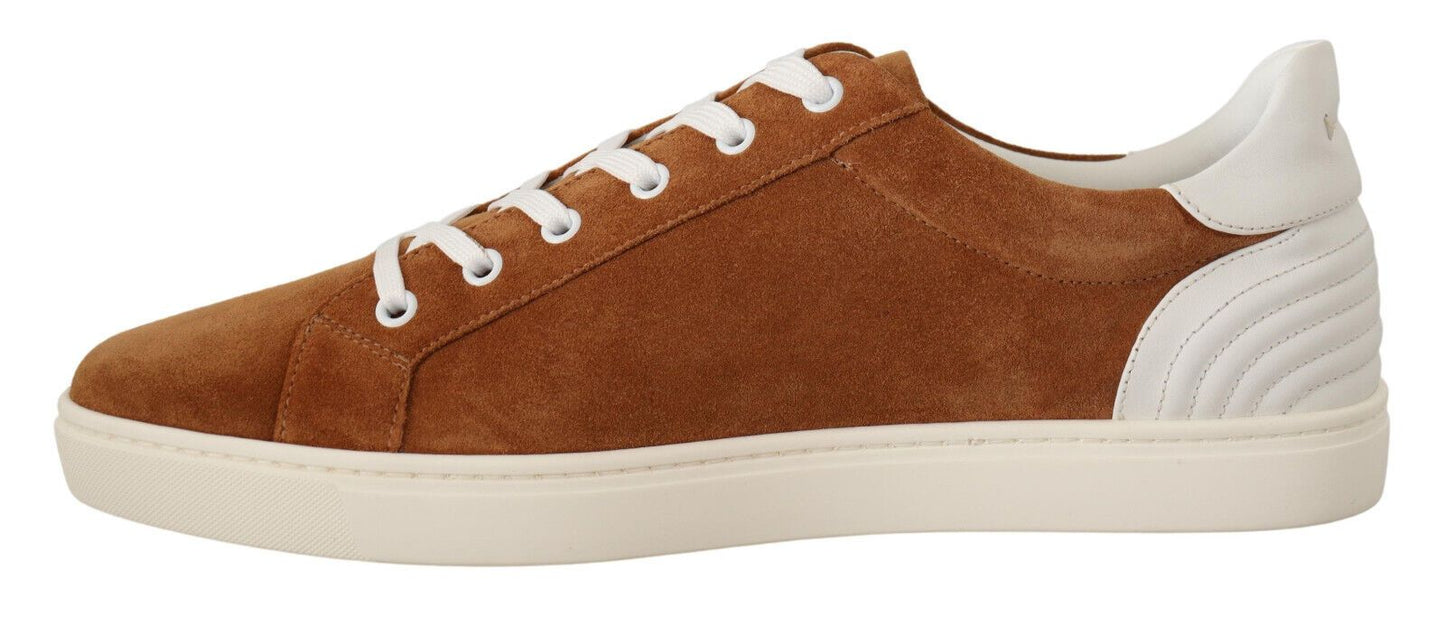 Dolce & Gabbana Elegant Two-Tone Leather Sneakers