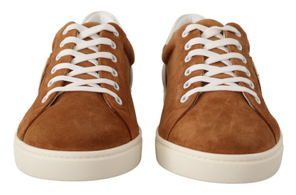 Dolce & Gabbana Elegant Two-Tone Leather Sneakers