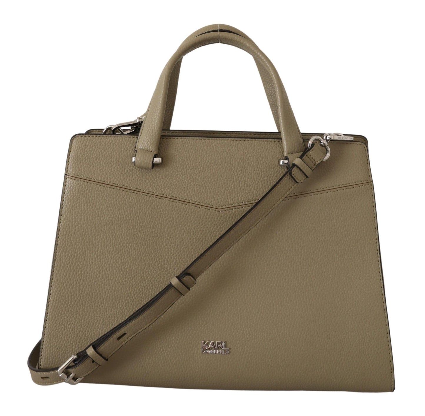 Karl Lagerfeld Enchanting Sage Green Leather Tote