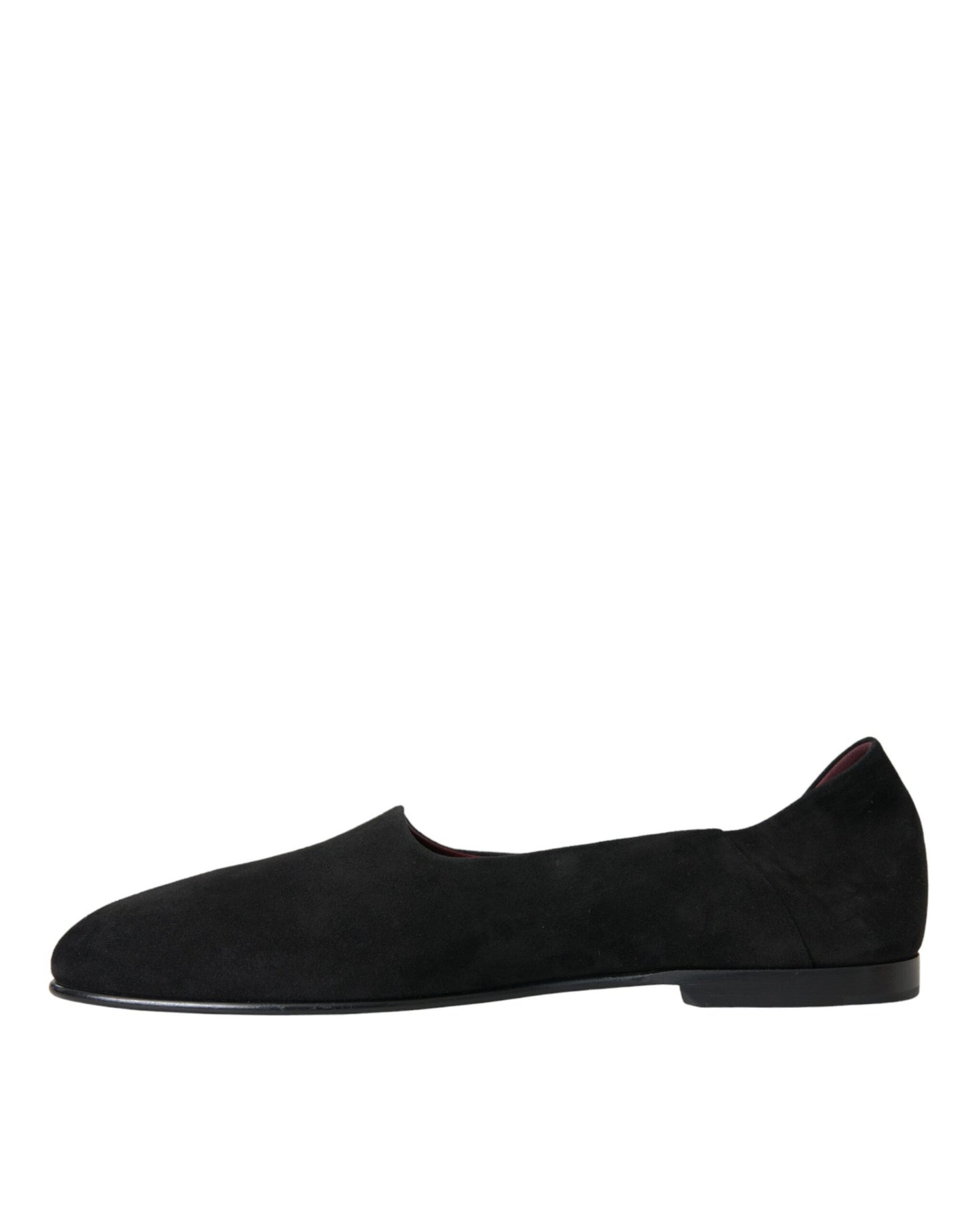 Dolce & Gabbana Black Suede Loafers Formal Dress Slip On Shoes