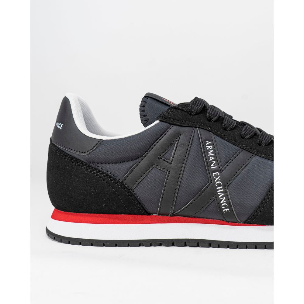 Armani Exchange Black Polyester Sneaker