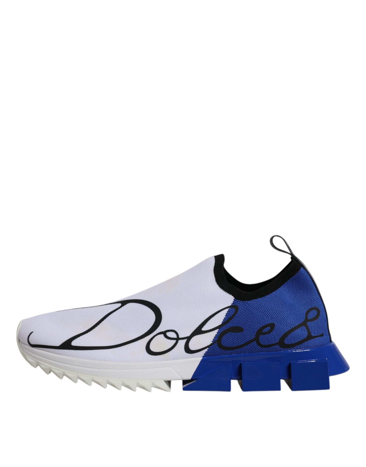 Dolce & Gabbana White Blue Low Top Sorrento Men Sneaker Shoes