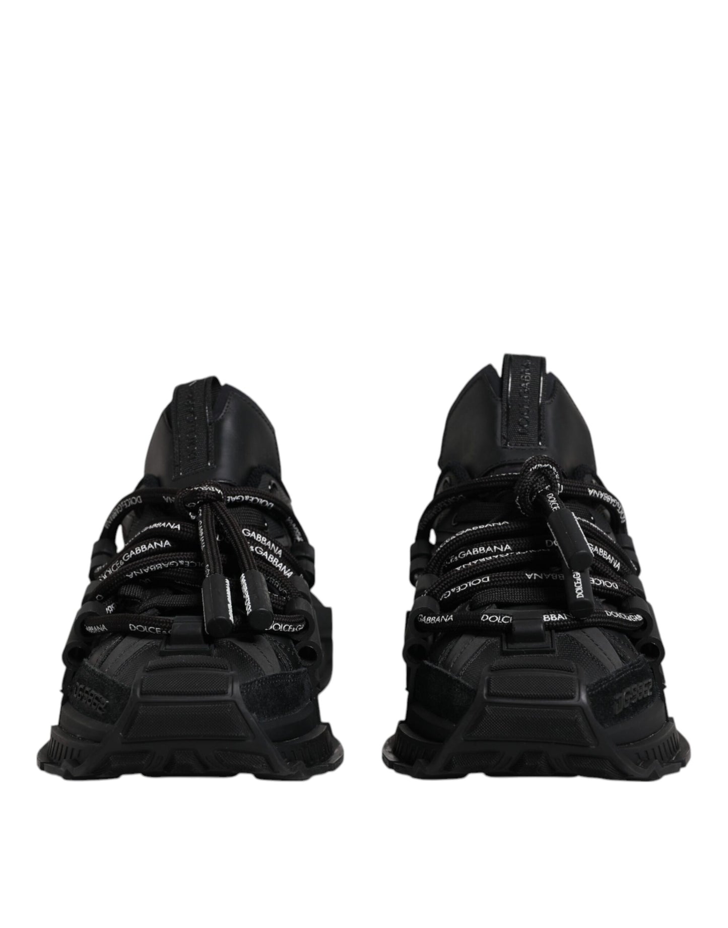 Dolce & Gabbana Black Low Top Space Lace Up Sneakers Shoes